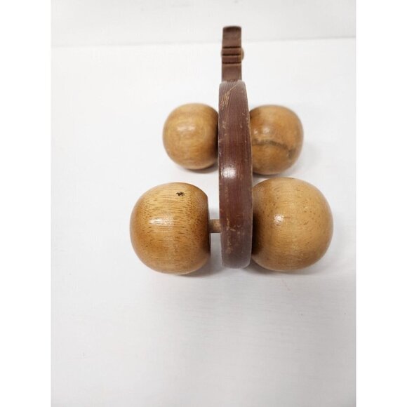 Vintage Wooden Horse Toy On Wheels Push Toy Hand Roller Retro Carvings Decor - Picture 7 of 10